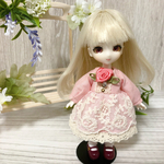 オビツ11 桃薔薇のワンピース