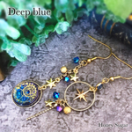 【Deep blue】星の降る街 導きの天文時計の耳飾り