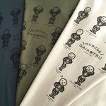 マッスルガイコツTシャツ［ギャクサン］【選べる3色／黒プリント】