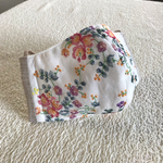イタリア製リネン刺繍生地切り替え立体マスク(涼感ガーゼ仕様)B2