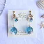 まんまる海塗りピアス・イヤリング