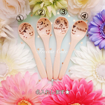 名入れ無料★freesiacute1番人気☆おしゃれな柄の木のスプーンS/1本