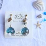 まんまる海塗りピアス・イヤリング