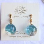 まんまる海塗りピアス・イヤリング