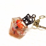 510-22　カーネリアンのオルゴナイトバッグチャーム *.:★ orgonite ★:.* 