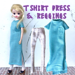 リカちゃん Ｔシャツワンピ&レギンスセット 着せ替え服 ブライス ドール服