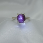 パープルスターサファイアのリング