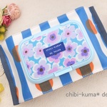 期間限定値下**ビタットおしりふきポーチ＊花とドットストライプ