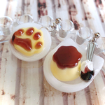 プリンのピアス  (ホワイトプレート)