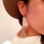 送料無料♡秋色フェザーピアス