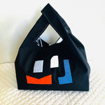 アップリケ刺繍のコンビニエコバッグ