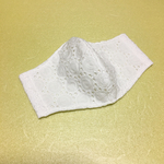 綿レースの立体マスク　接触冷感生地使用