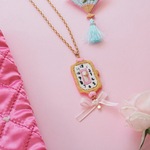 ＜SALE＞時計刺繍のネックレス【ミネットアクセサリー】