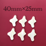 importアクリルゆがみチャーム　ホワイト　6個入り
