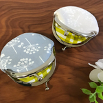 【受注生産】 花とちょうちょ　まんまるがま口 1個500円