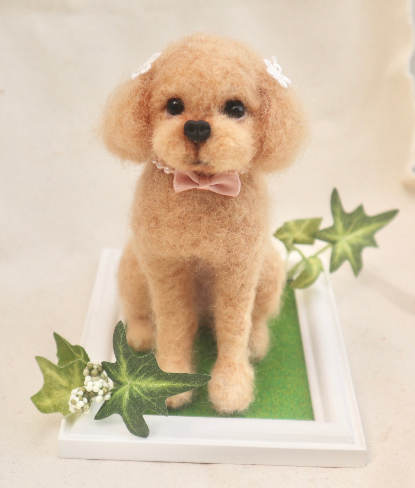 （受注製作）羊毛フェルト　犬♡うちの子製作♡トイプードル♡