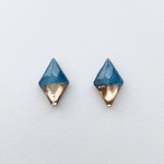  new ひし形 あお ピアス 