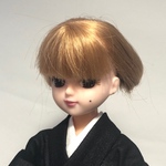 リカちゃん　夏着物　黒・無地