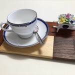 モザイク調木製トレイ（カフェ風）