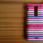 *3932775さまオーダー品*UR-L01*The Braided Brocade*RD*横*リバティ*カバー*ケース
