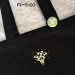 スズランの花刺繍 トートバッグ
