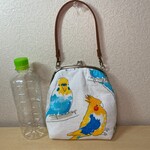 大きないろいろインコちゃん 小さいがま口バッグ