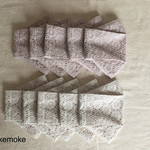花柄刺繍レース　口にマスクがつかない船形立体マスク　レディースサイズ　モーブピンク