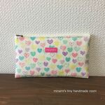 再販🖤 特価品♥　横長のポーチ　スイッチライトケース　ポーチ　Switch Light　女の子向け　ハート柄