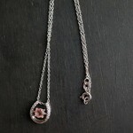 サンストーン　ホースシューCZネックレス　SILVER925