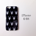 はらぺこ猫チビプリント（黒）iPhone6/6sケース
