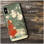 ガラスケース【 ジビュレ フォン オルファース スノーランドのマリエッテ】スマホケース 携帯カバー 絵画 レトロ プレゼント iPhone8 iPhone11 11pro SE2 第二世代