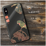 ガラスケース【 伊藤若冲 花鳥 版画2】スマホケース 名作絵画 絵画 レトロ プレゼント iPhoneXR iPhone11 11pro 11promax