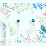 【アレルギー対応】【スワロフスキー】&揺れるコットンパール