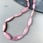 クラシック・ローズカラーシェル　縦長マーキス３０×１０×４mm