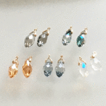サンキャッチャー　金具付しずく　トランスミッション5色×2＝10個（5ペア）で380円