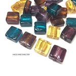10pcs★SquareGlass・FiveColor（ガラスビーズ）・・8.17ver