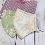 ブーケ柄チュールレースのマスク