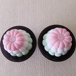 ちりめん細工    菊落雁   お供物(うす緑)