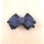 〜キレイめにもカジュアルにも〜⌘シンプルクロスリボンバナナクリップ⌘チャコールグレー×ブラック