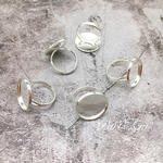 8P/18mm*ミール皿付きring*silver＿ NO24