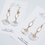 クリア×オーロラチェコビーズピアス/イヤリング