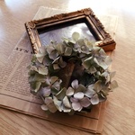 再販・  秋色紫陽花のミニリース