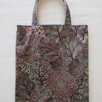 ぺったんこバッグ*リバティ*David Joe *ブラウン&グリーン*32×28㎝