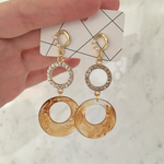 SALE べっこう　パール　キラキラ　ピアス