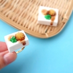 ちいさな 冷奴 ヘアピンorリング💍*。9号ﾌﾘｰｻｲｽﾞ