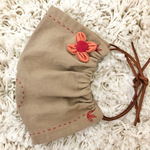 手縫い⭐︎お花モチーフ付き⭐︎綿100%手作りマスク