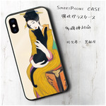 ガラスケース【 竹久夢二 黒船屋】スマホケース 保護 絵画 レトロ プレゼント iPhone8 iPhone11 11pro iPhoneSE