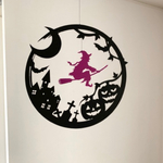 ＊送料込み＊　ハロウィン魔女モビール　ワインレッド