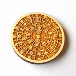 フトマニ図（ヲシデ）48mmウッドパーツ　ヒノキ
