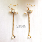 揺れるスワロ×チェーンピアス／イヤリング